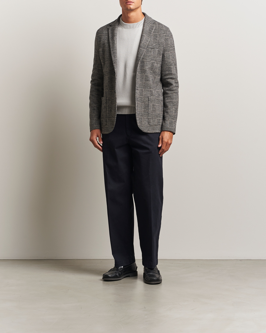 Herre | Blazere & jakker | Harris Wharf London | Two Button Loro Piana Checked Wool Blazer Black/White
