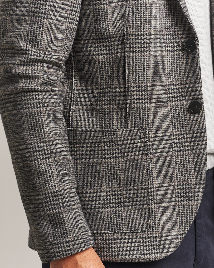 Herre | Blazere & jakker | Harris Wharf London | Two Button Loro Piana Checked Wool Blazer Black/White