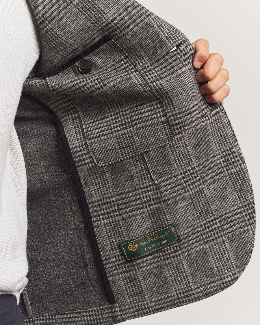 Herre | Blazere & jakker | Harris Wharf London | Two Button Loro Piana Checked Wool Blazer Black/White