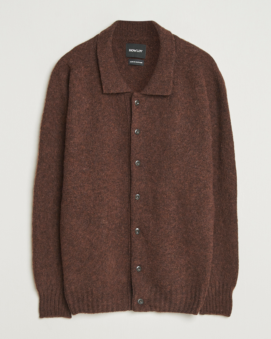 Herre | Trøjer | Howlin' | Brushed Wool Cardigan Brownish