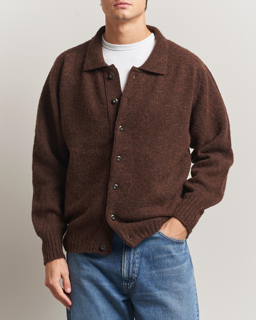 Herre | Trøjer | Howlin' | Brushed Wool Cardigan Brownish