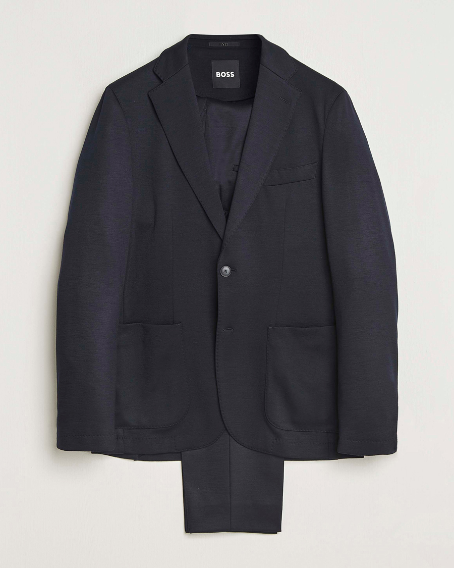 Herre | Jakkesæt | BOSS BLACK | Hanry Wool Suit Dark Blue