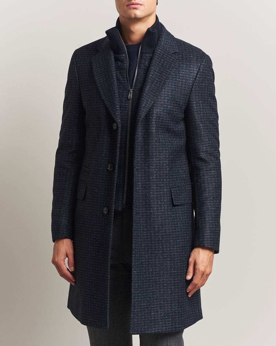 Herre | Jakker | BOSS BLACK | Hyde Wool Bib Coat Dark Blue