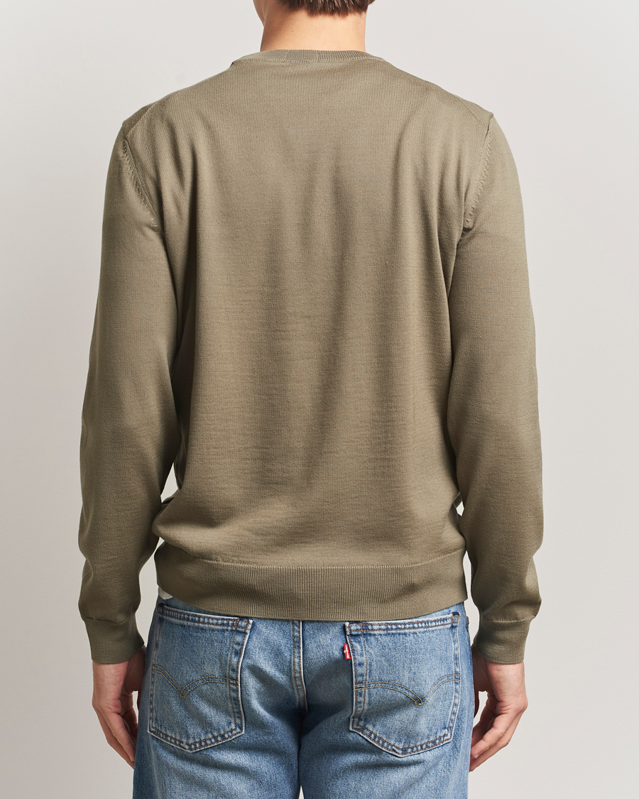 Herre | Trøjer | BOSS BLACK | Botto Merino Knitted Pullover Open Brown