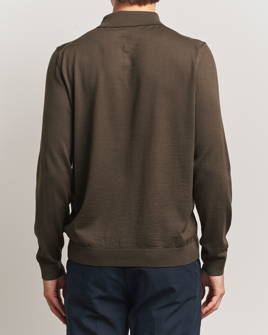 Herre | Trøjer | BOSS BLACK | Helbert Wool Cardigan Open Green