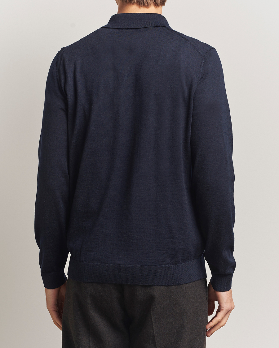 Herre | Trøjer | BOSS BLACK | Helbert Wool Cardigan Dark Blue