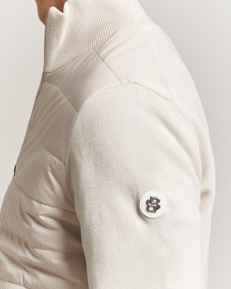 Herre | Trøjer | BOSS BLACK | Hernest Hybrid Full Zip Open White