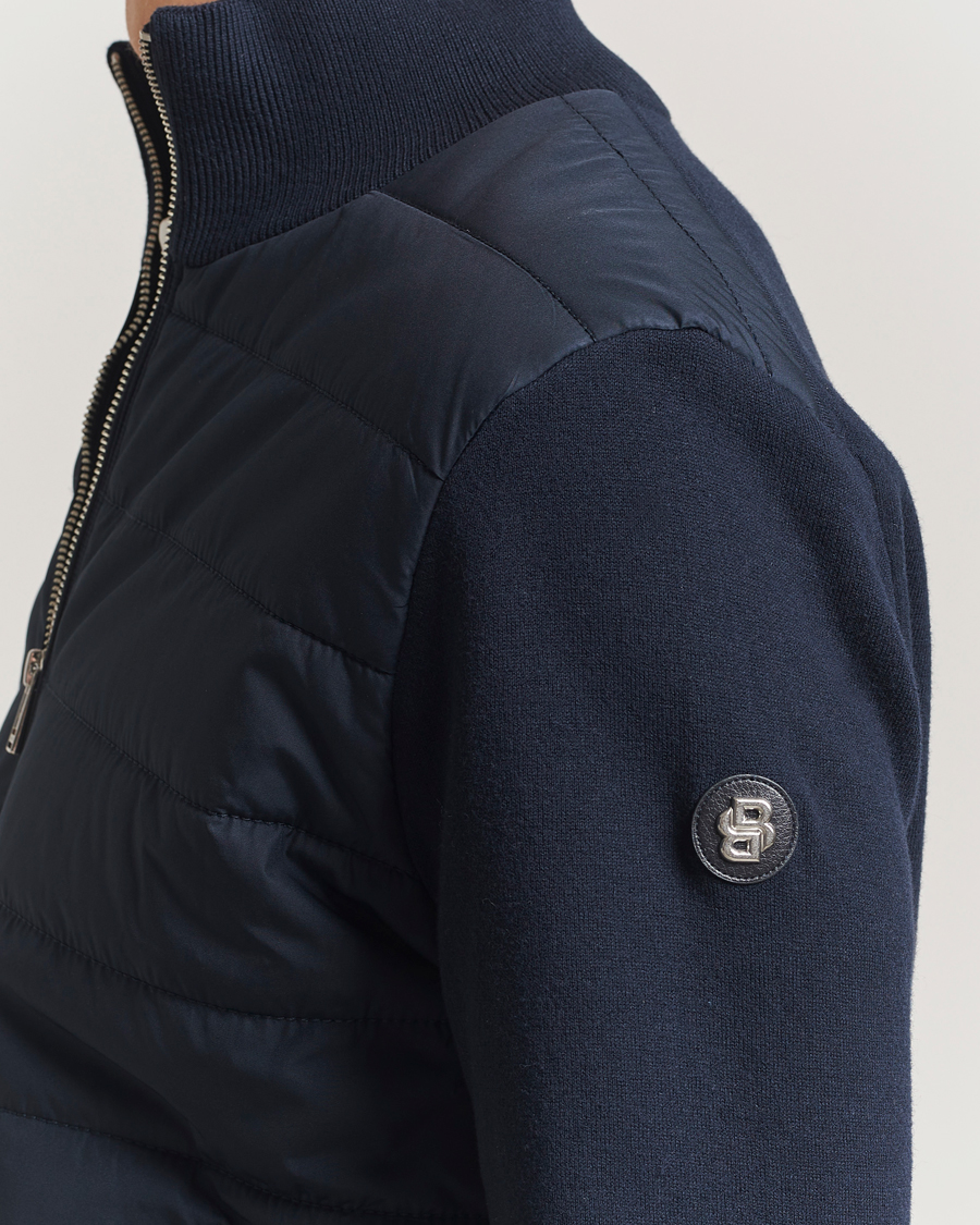 Herre | Trøjer | BOSS BLACK | Hernest Hybrid Full Zip Dark Blue