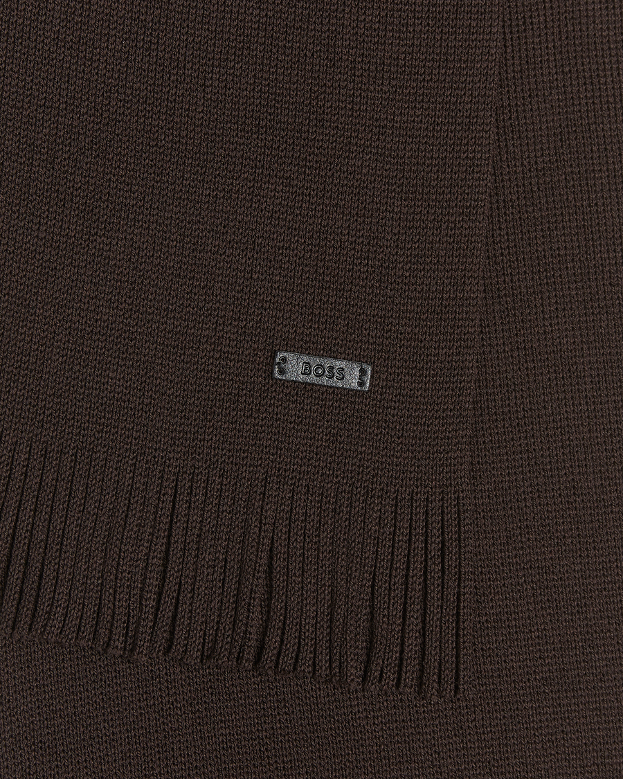 Herre | Halstørklæder | BOSS BLACK | Albas Wool Scarf Dark Brown