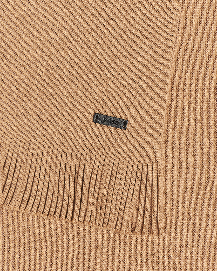 Herre | Halstørklæder | BOSS BLACK | Albas Wool Scarf Medium Beige