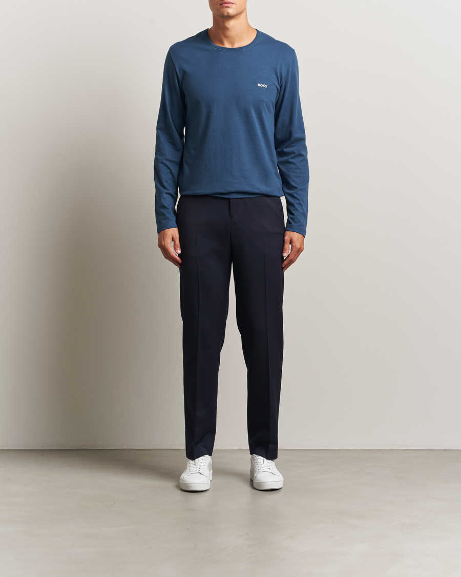 Herre | T-Shirts | BOSS BLACK | 3-Pack Long Sleeve T-Shirt Grey/Blue/Black