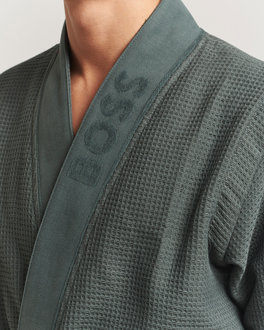 Herre | Pyjamas & Morgenkåber | BOSS BLACK | Waffle Kimono Open Green