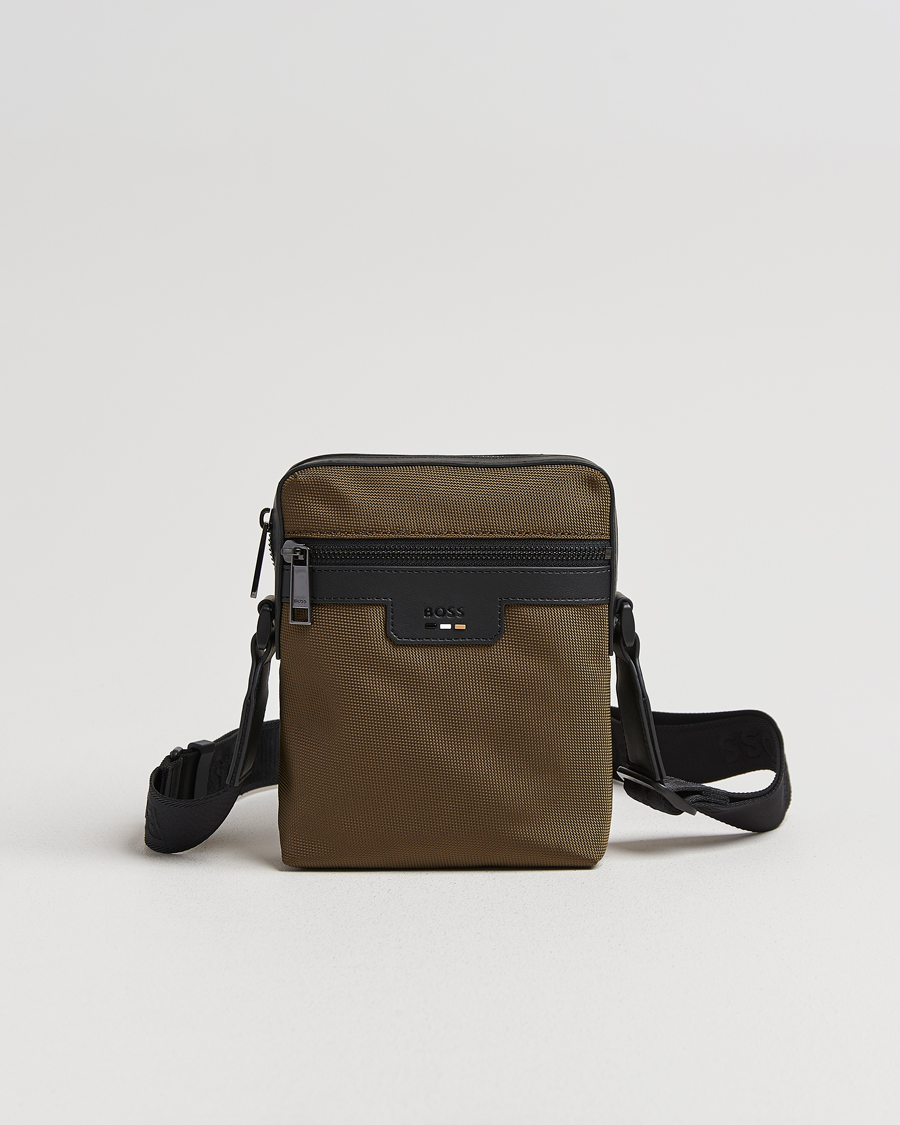 Herre | Tasker | BOSS BLACK | Ray Pouch Zip Bag Open Green