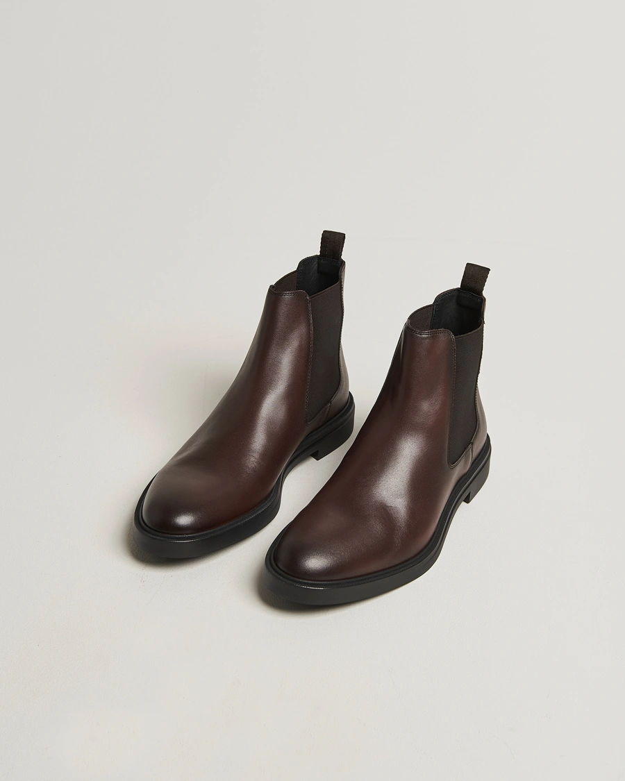 Herre | Støvler | BOSS BLACK | Calev Leather Chelsea Boot Dark Brown