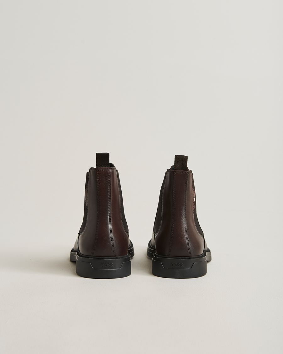 Herre | Støvler | BOSS BLACK | Calev Leather Chelsea Boot Dark Brown