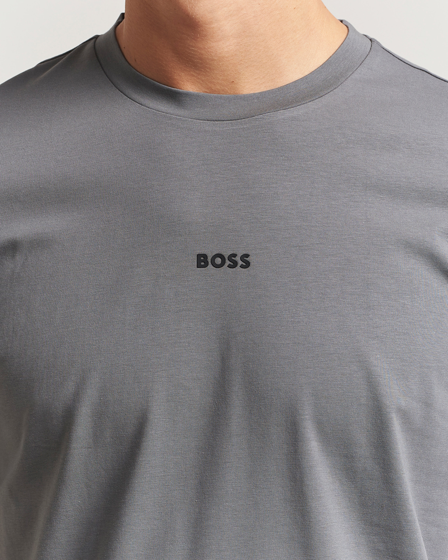 Herre | T-Shirts | BOSS ORANGE | Tchup Logo Crew Neck T-Shirt Open Grey