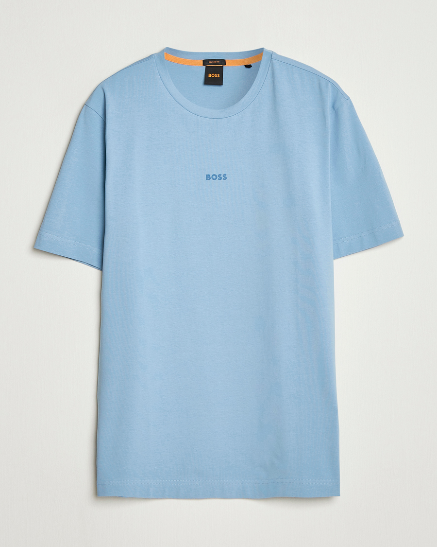 Herre | T-Shirts | BOSS ORANGE | Tchup Logo Crew Neck T-Shirt Light Blue
