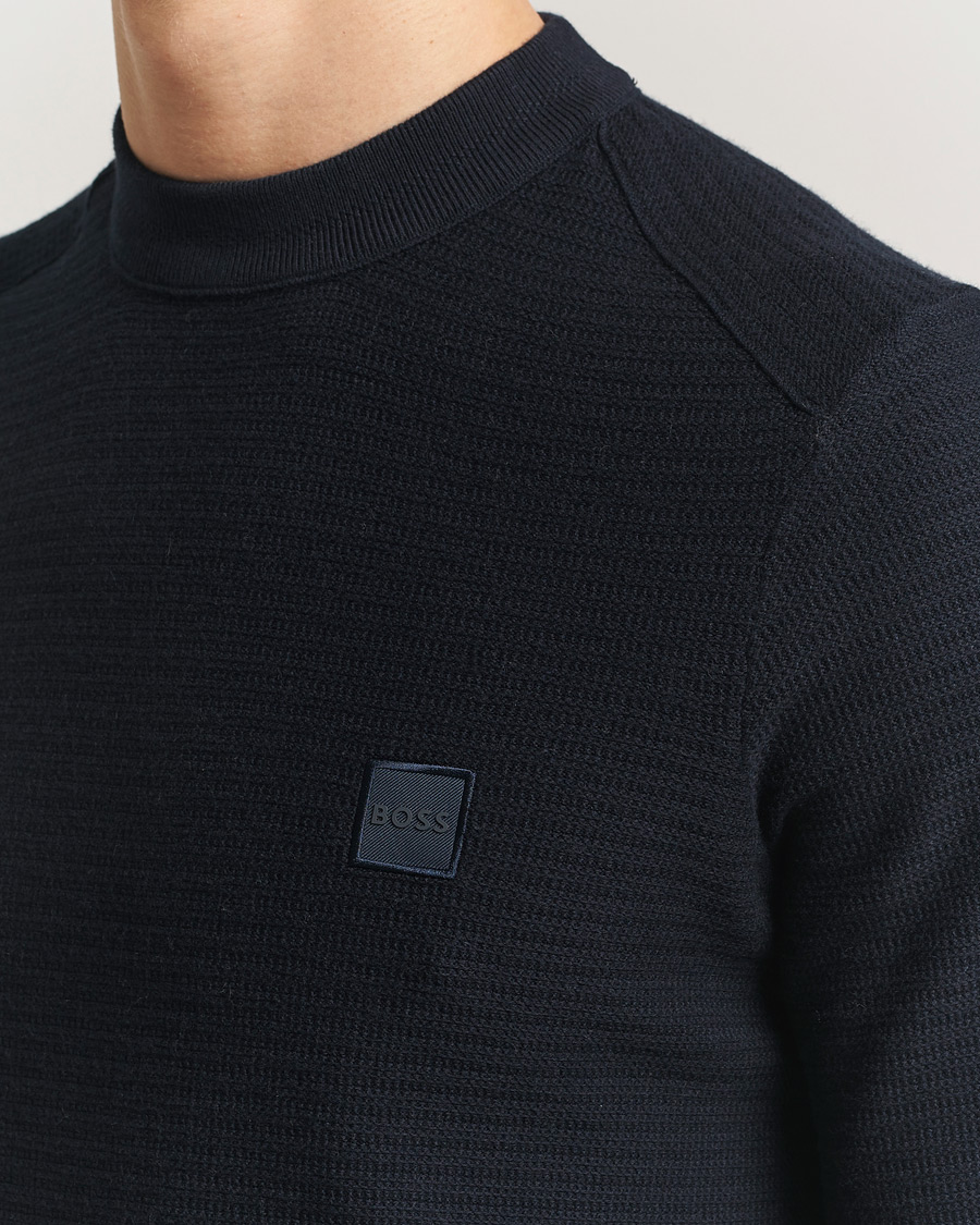 Herre | Trøjer | BOSS ORANGE | Anion Knitted Sweater Dark Blue