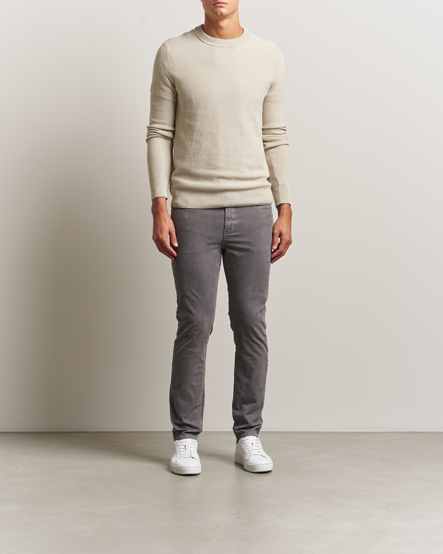 Herre | Bukser | BOSS ORANGE | Delaware Corduroy Cotton 5-Pocket Pants Open Grey