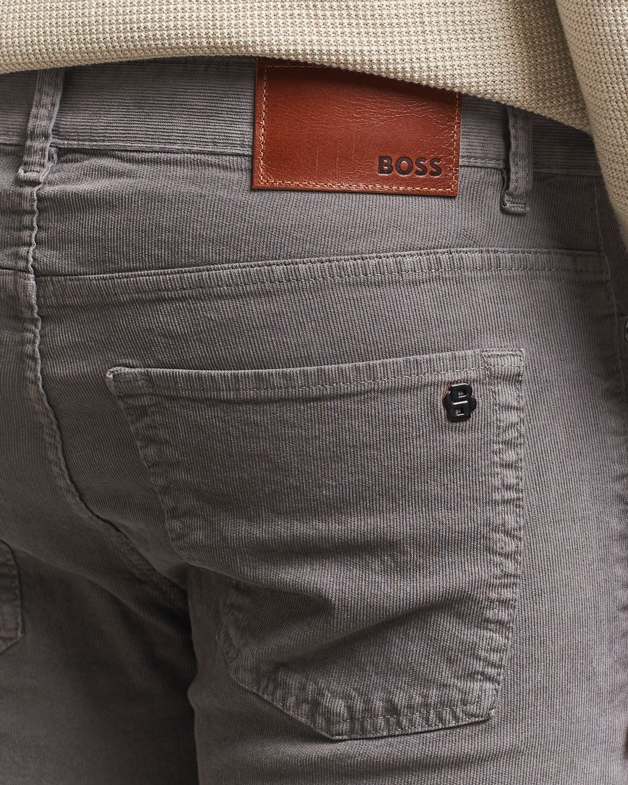Herre | Bukser | BOSS ORANGE | Delaware Corduroy Cotton 5-Pocket Pants Open Grey