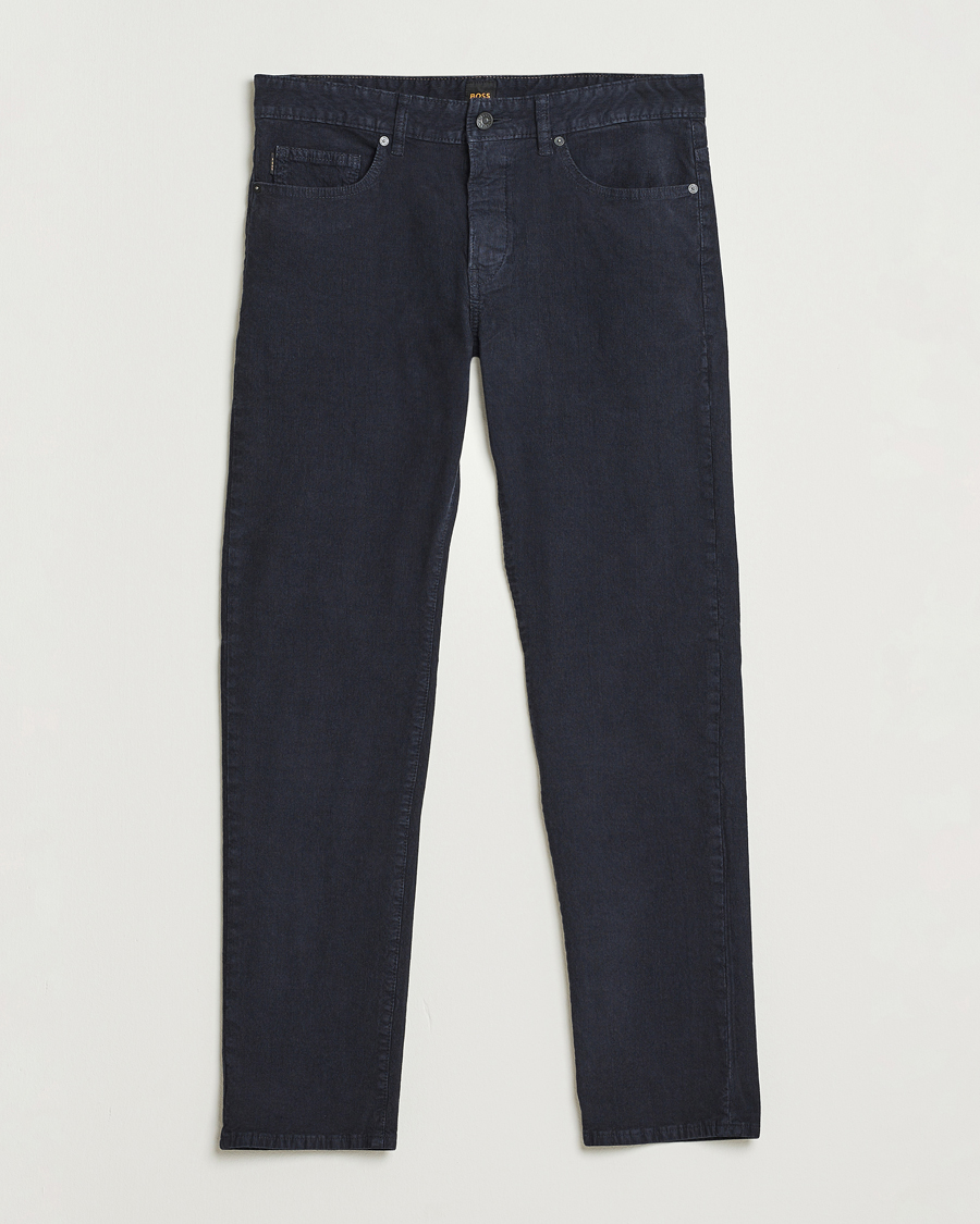 Herre | Bukser | BOSS ORANGE | Delaware Corduroy Cotton 5-Pocket Pants Dark Blue