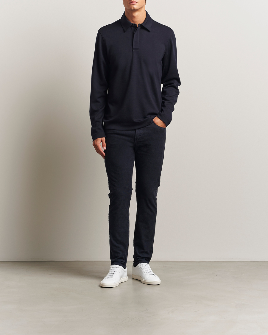 Herre | Bukser | BOSS ORANGE | Delaware Corduroy Cotton 5-Pocket Pants Dark Blue
