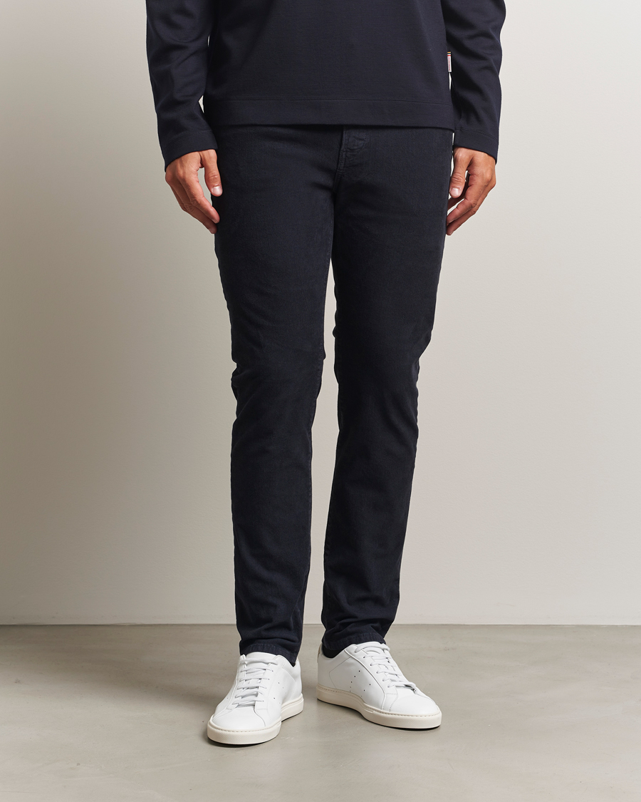Herre | Bukser | BOSS ORANGE | Delaware Corduroy Cotton 5-Pocket Pants Dark Blue