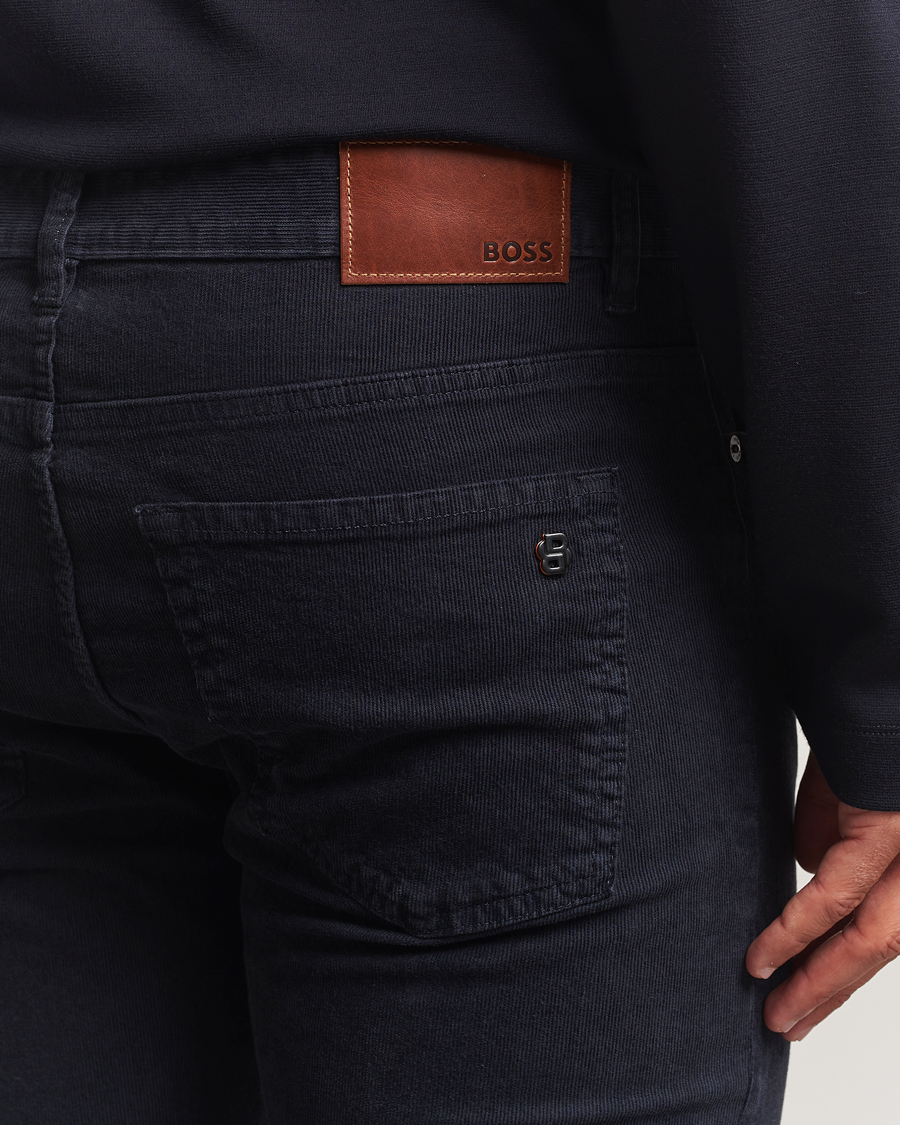 Herre | Bukser | BOSS ORANGE | Delaware Corduroy Cotton 5-Pocket Pants Dark Blue