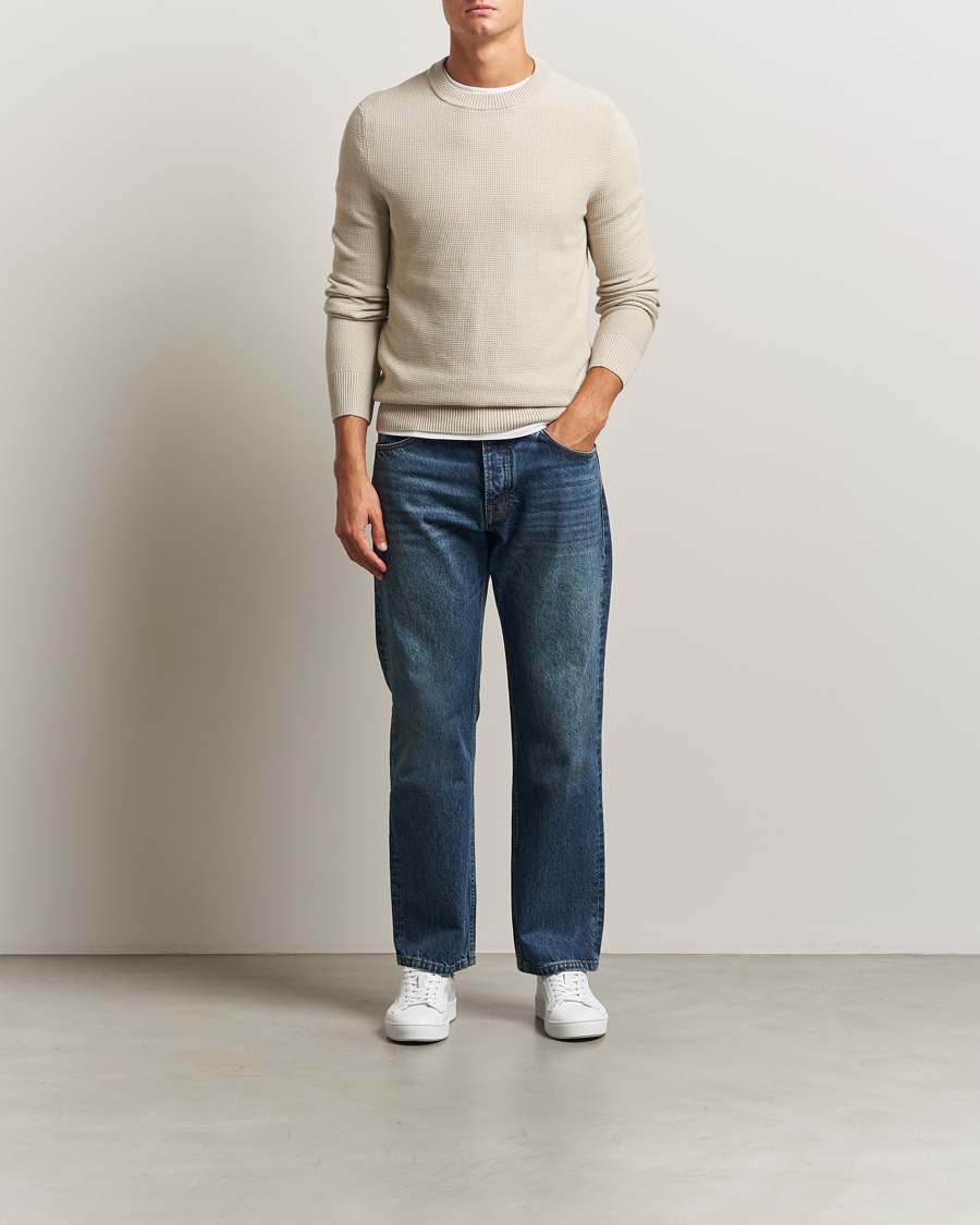 Herre | Trøjer | BOSS ORANGE | Klapok Knitted Crew Neck Sweater Light Beige