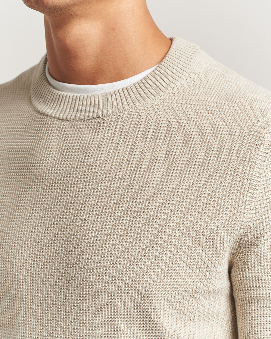 Herre | Trøjer | BOSS ORANGE | Klapok Knitted Crew Neck Sweater Light Beige