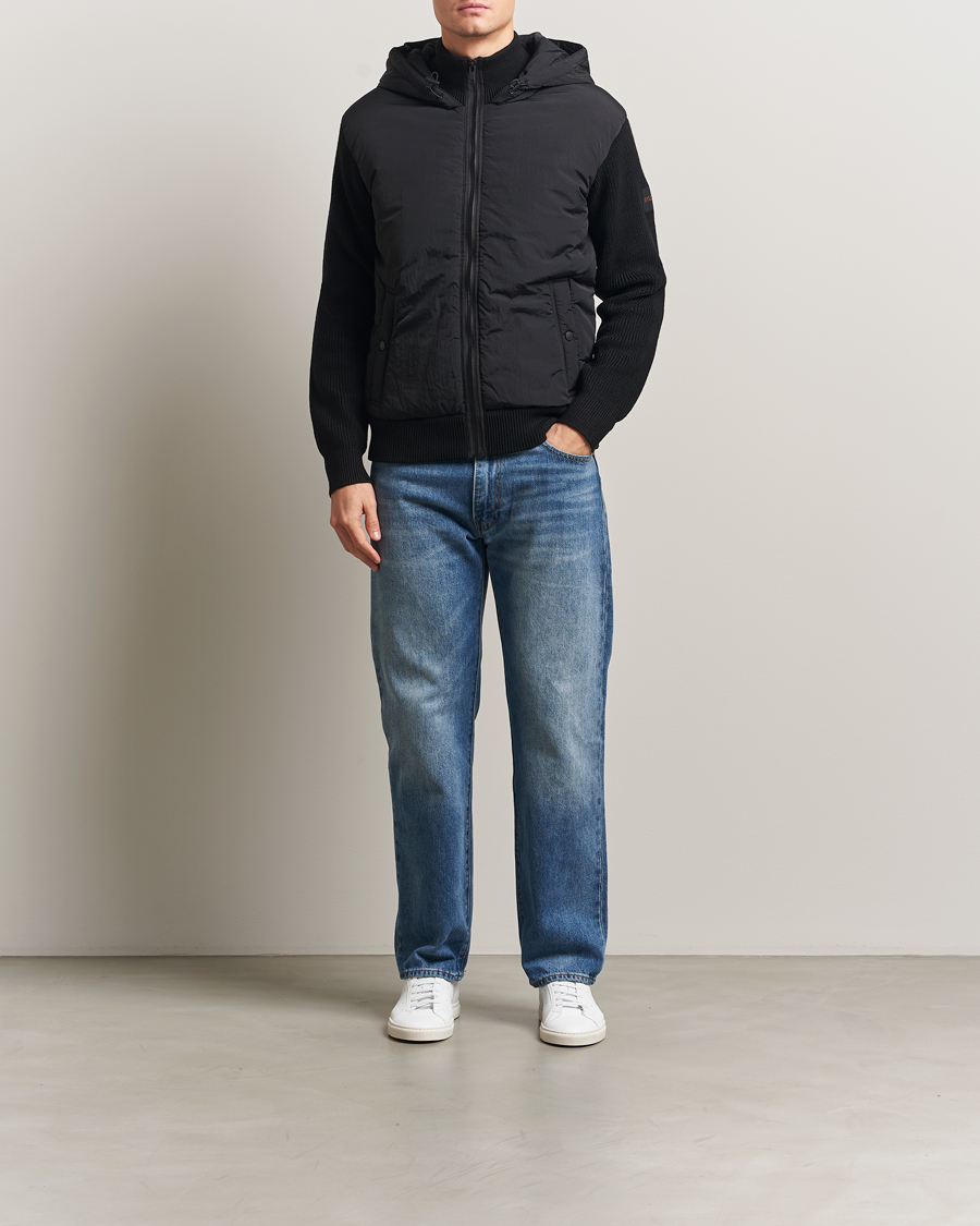 Herre | Trøjer | BOSS ORANGE | Kiaccio Hybrid Hooded Full Zip Black