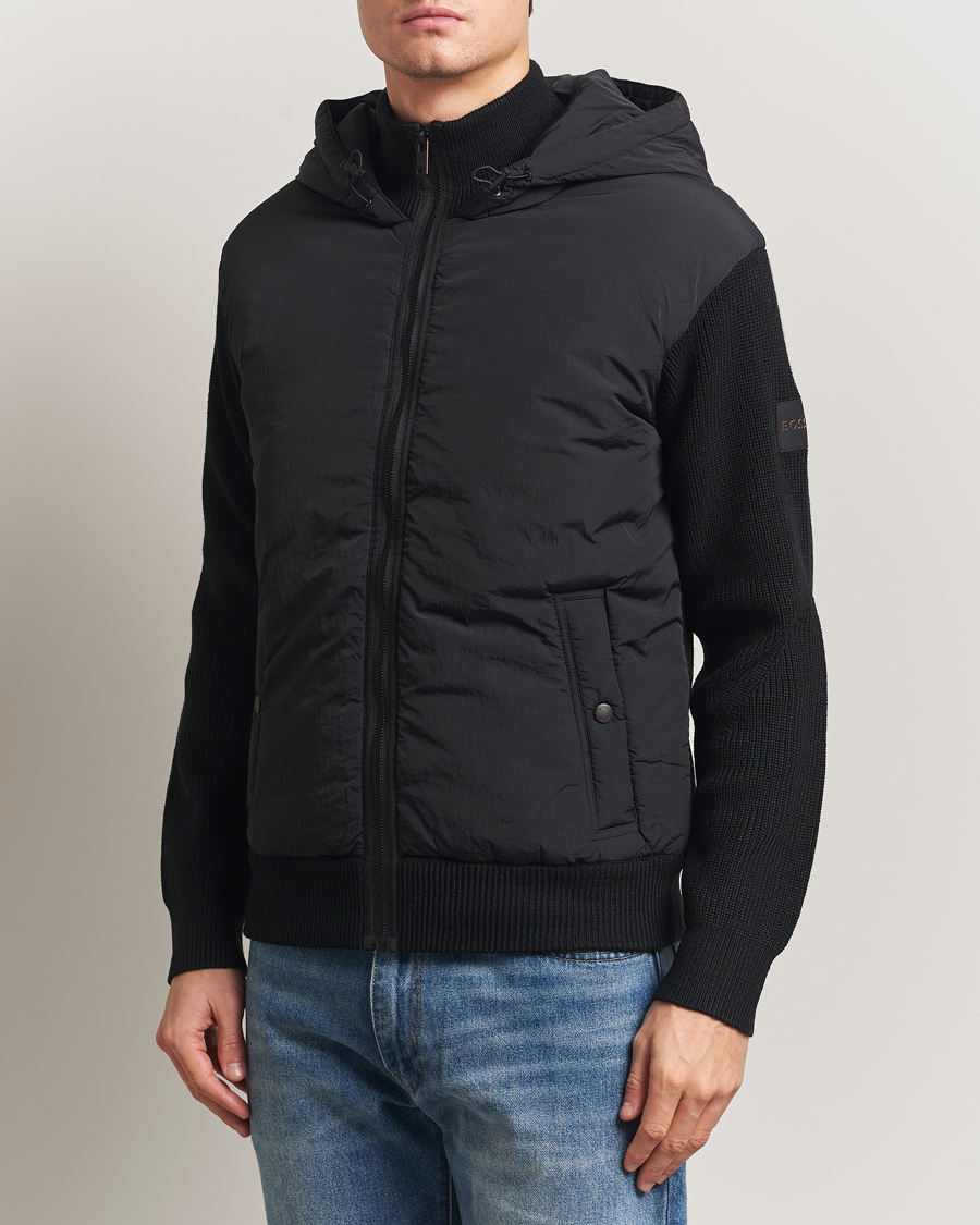 Herre | Trøjer | BOSS ORANGE | Kiaccio Hybrid Hooded Full Zip Black