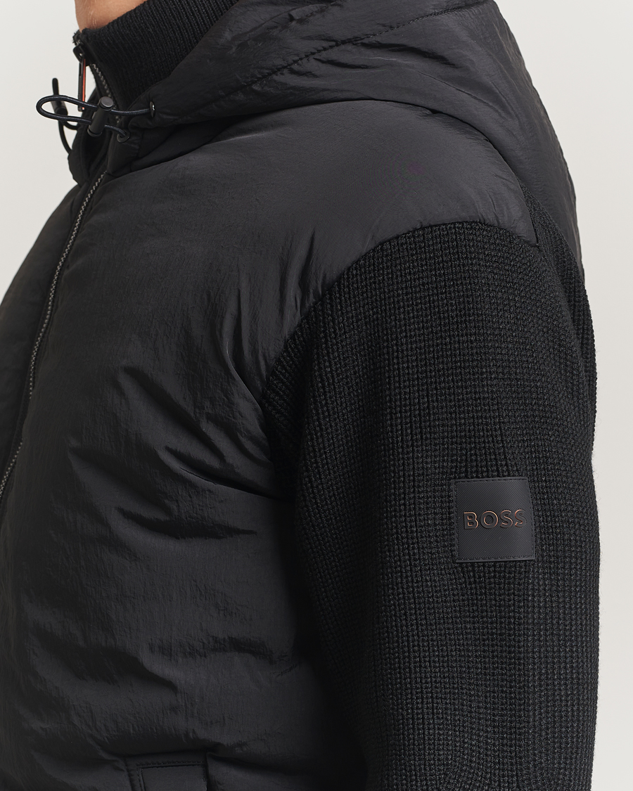 Herre | Trøjer | BOSS ORANGE | Kiaccio Hybrid Hooded Full Zip Black
