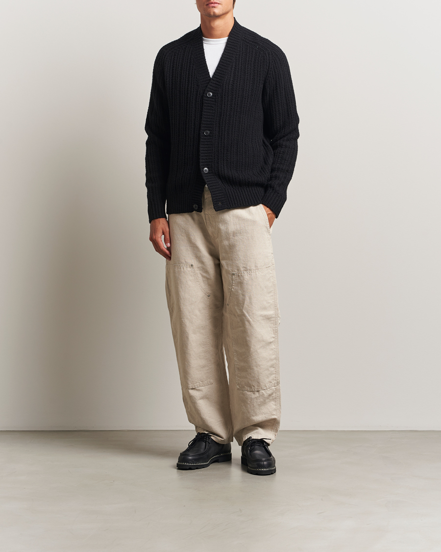 Herre | Trøjer | BOSS ORANGE | Kortho Wool Knitted Cardigan Black