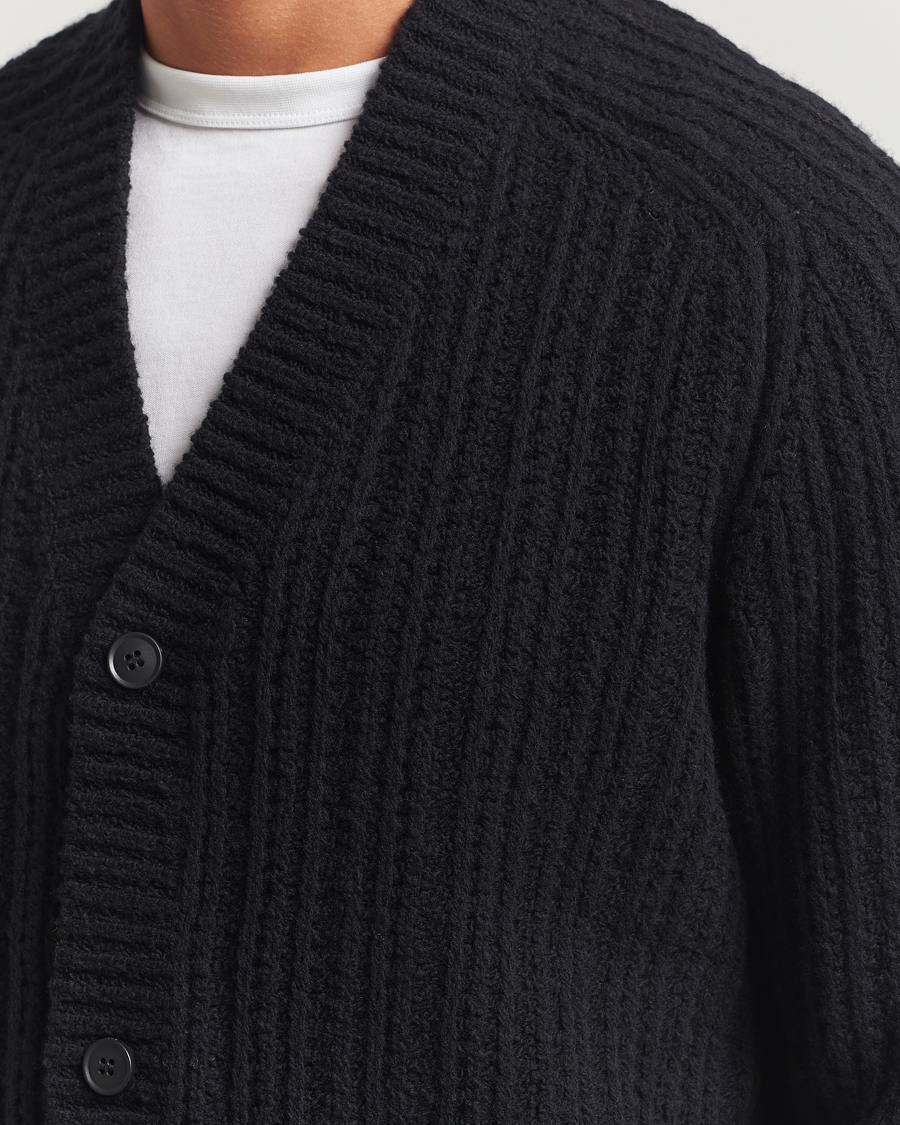 Herre | Trøjer | BOSS ORANGE | Kortho Wool Knitted Cardigan Black