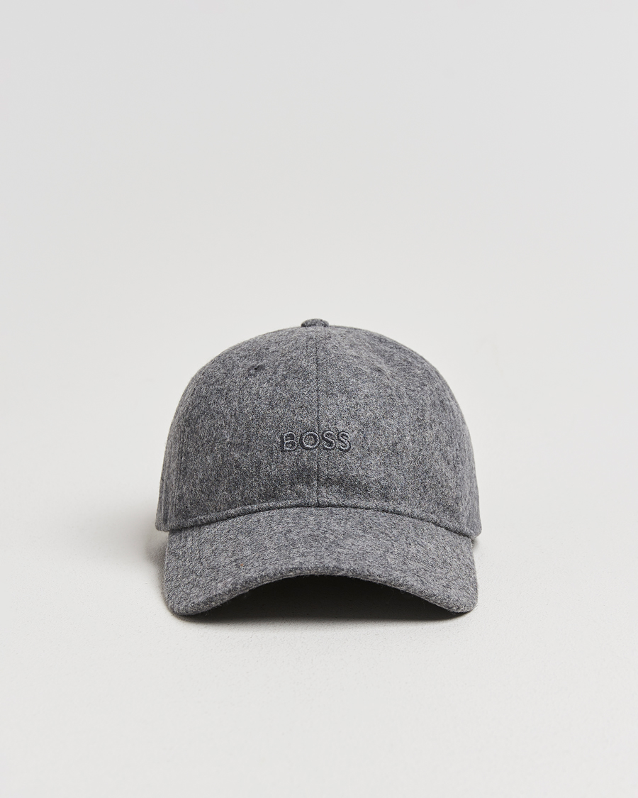 Herre | Hatte & kasketter | BOSS ORANGE | Derrel Wool Cap Open Grey