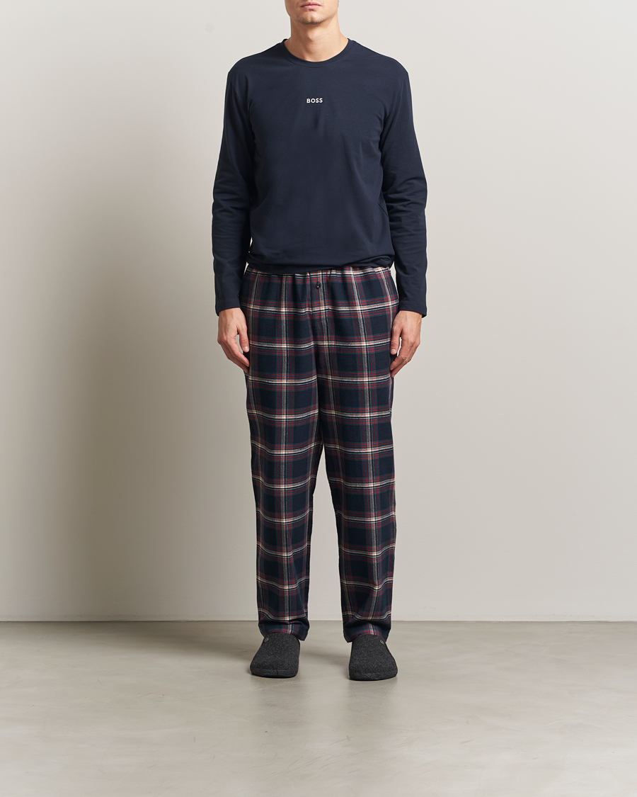 Herre | Pyjamas & Morgenkåber | BOSS BLACK | Long Sleeve Pyjama Set Open Blue