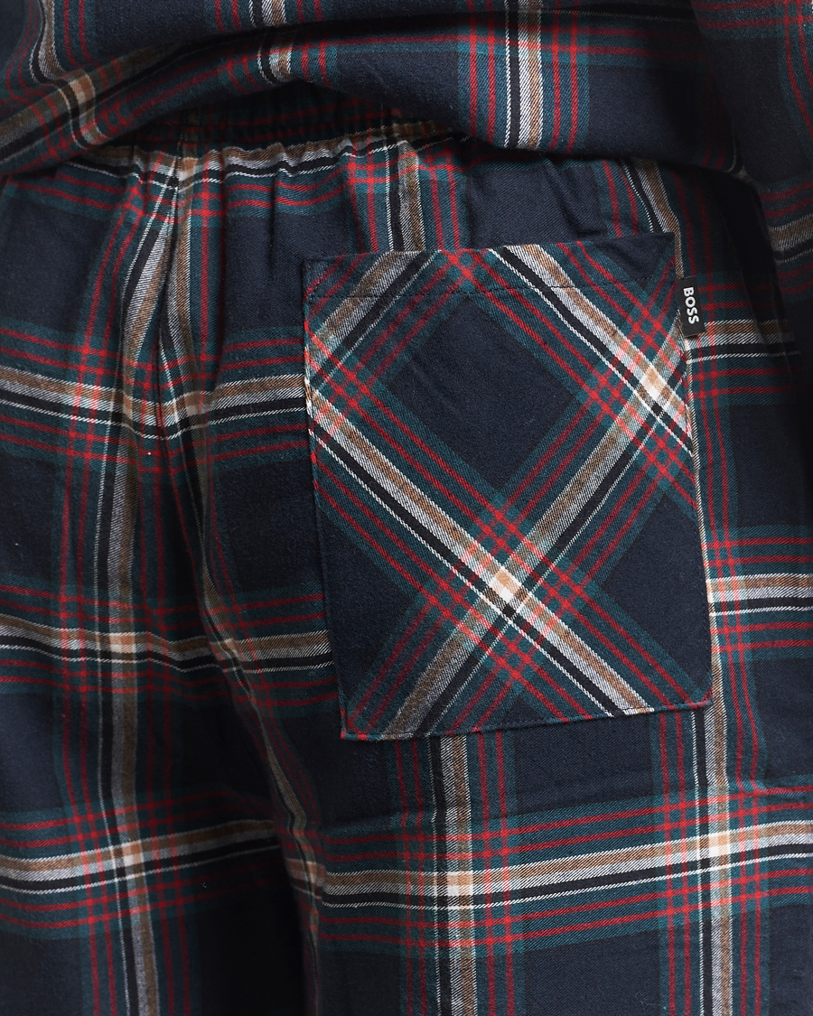Herre | Pyjamas & Morgenkåber | BOSS BLACK | Flannel Long Sleeve Pyjama Set Open Blue