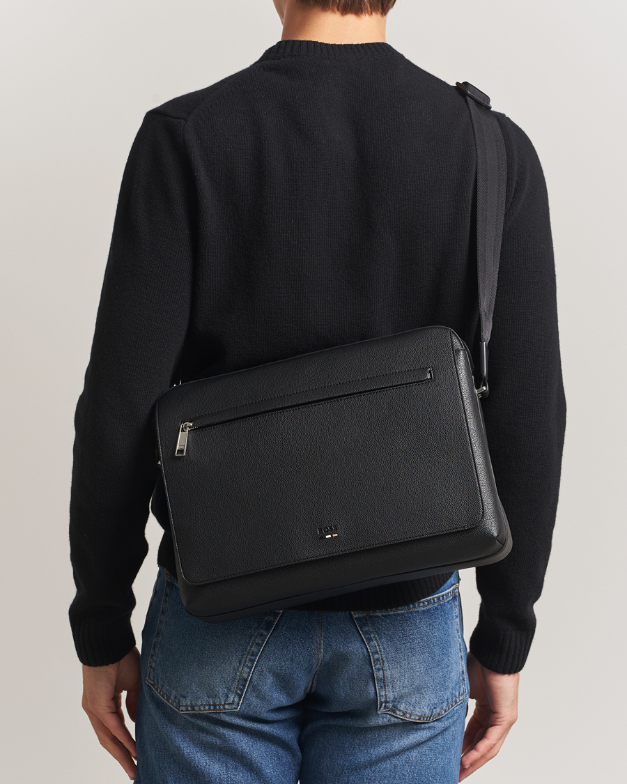 Herre | Tasker | BOSS BLACK | Ray Flap Messenger Bag Black