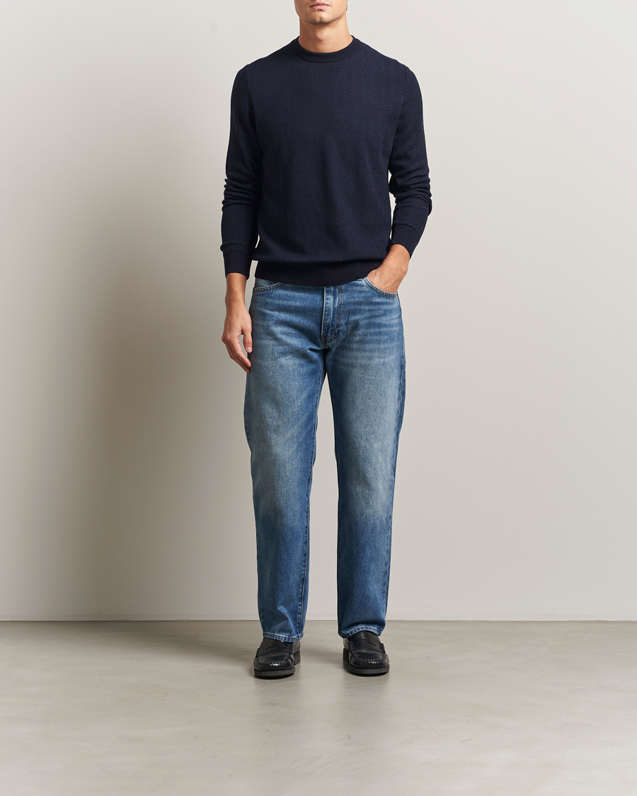 Herre | Trøjer | BOSS BLACK | Habito Wool Knitted Sweater Dark Blue