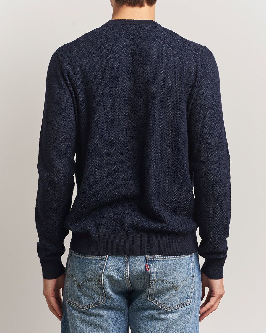 Herre | Trøjer | BOSS BLACK | Habito Wool Knitted Sweater Dark Blue