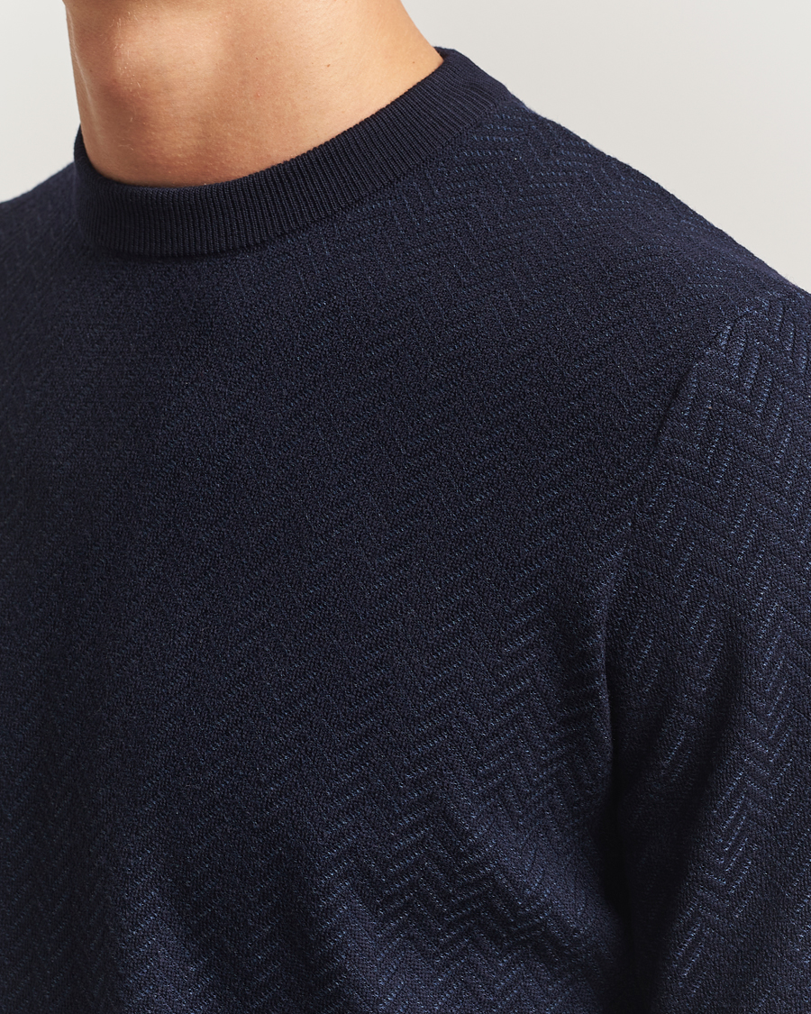 Herre | Trøjer | BOSS BLACK | Habito Wool Knitted Sweater Dark Blue