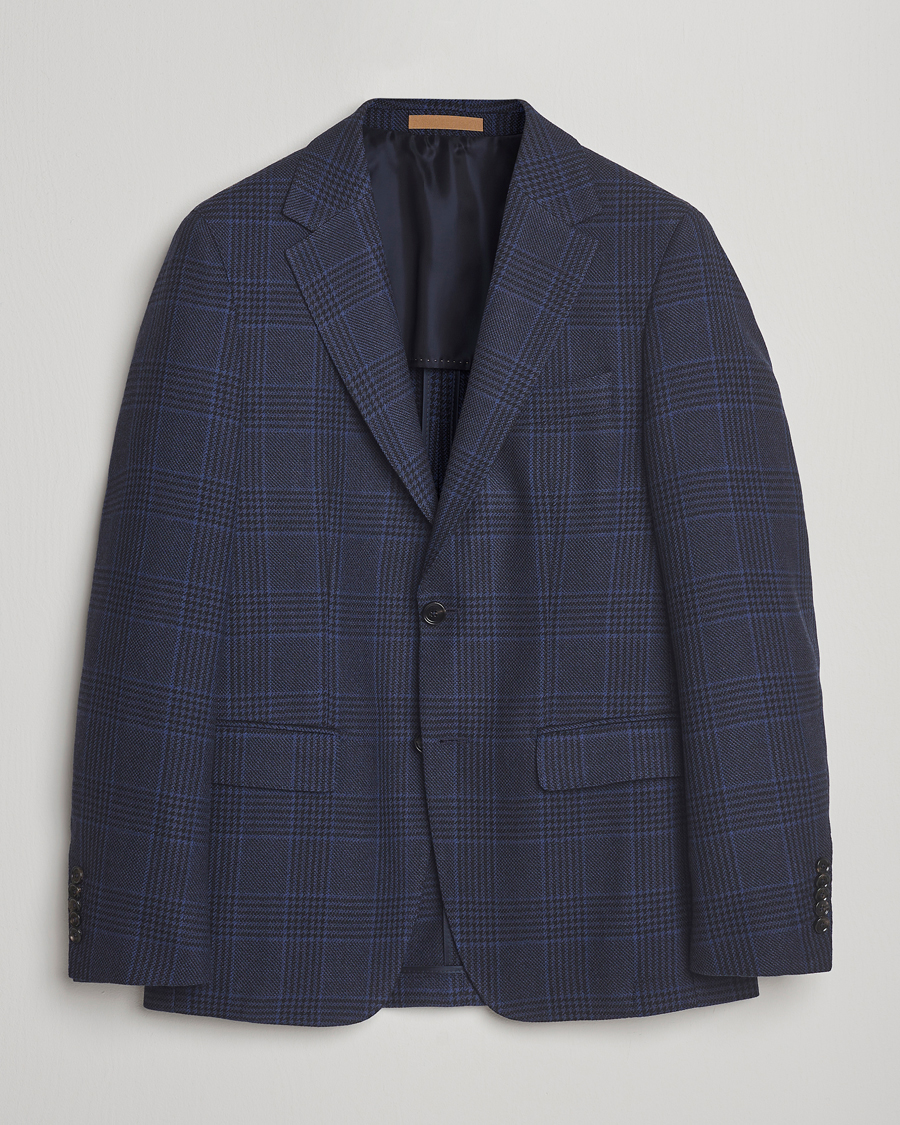 Herre | Blazere & jakker | BOSS CAMEL | Jeff Wool Checked Blazer Dark Blue