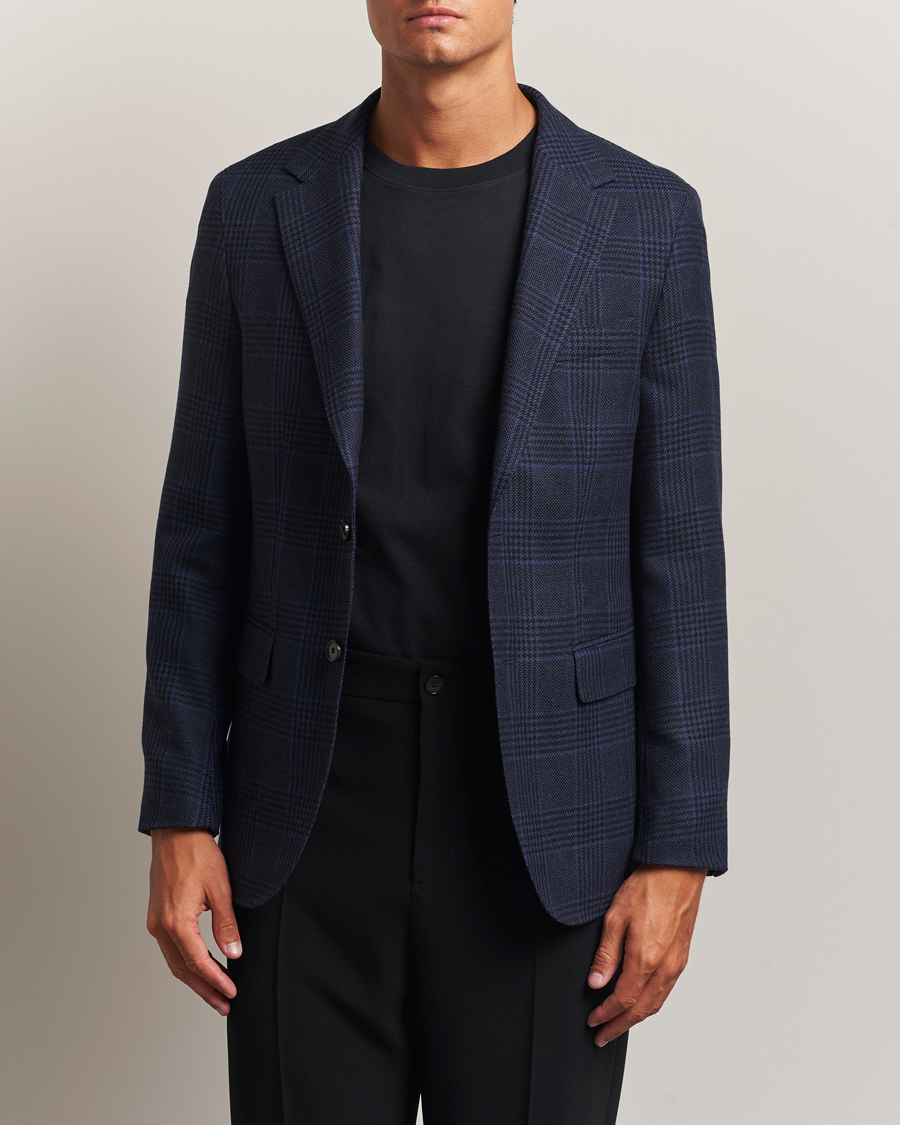 Herre | Blazere & jakker | BOSS CAMEL | Jeff Wool Checked Blazer Dark Blue