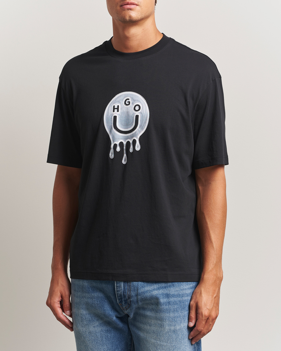 Herre | T-Shirts | HUGO | Nedirix Logo T-Shirt Black