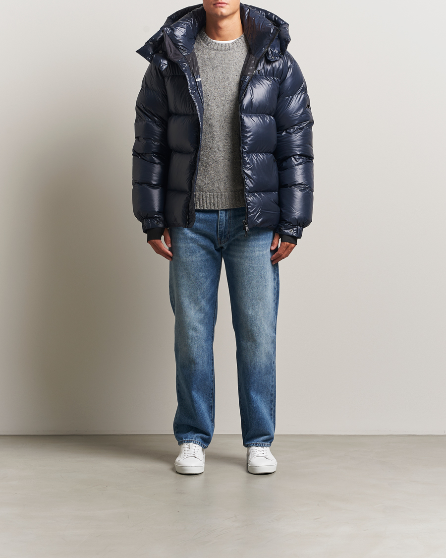 Herre | Jakker | J.Lindeberg | Creek Down Hooded Jacket Navy
