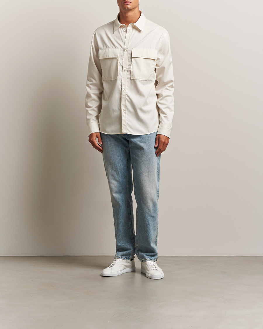 Herre | Skjorter | J.Lindeberg | Finnigan Tencel Twill Overshirt Cloud White