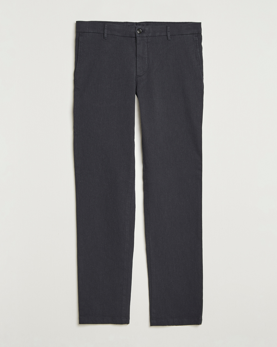 Herre | Bukser | J.Lindeberg | Ched Flannel Twill Pants Dark Grey Melange