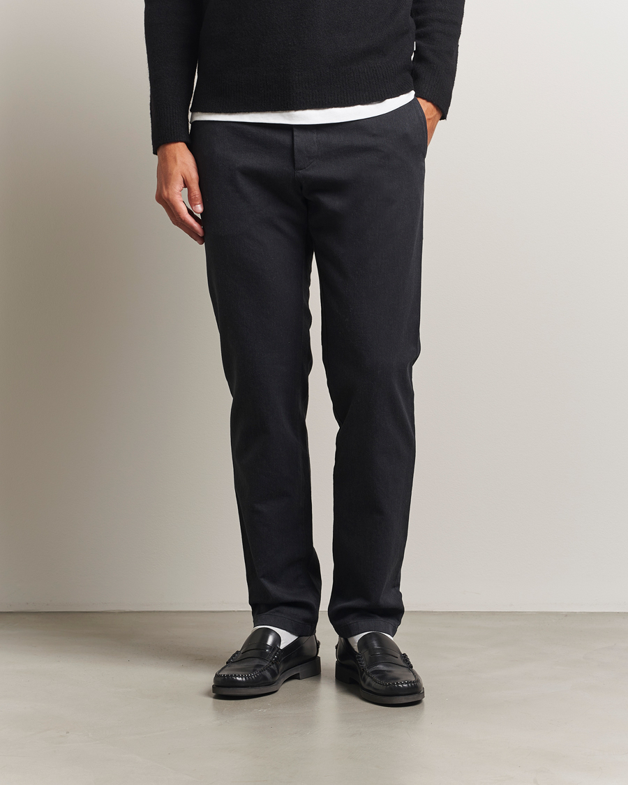 Herre | Bukser | J.Lindeberg | Ched Flannel Twill Pants Dark Grey Melange