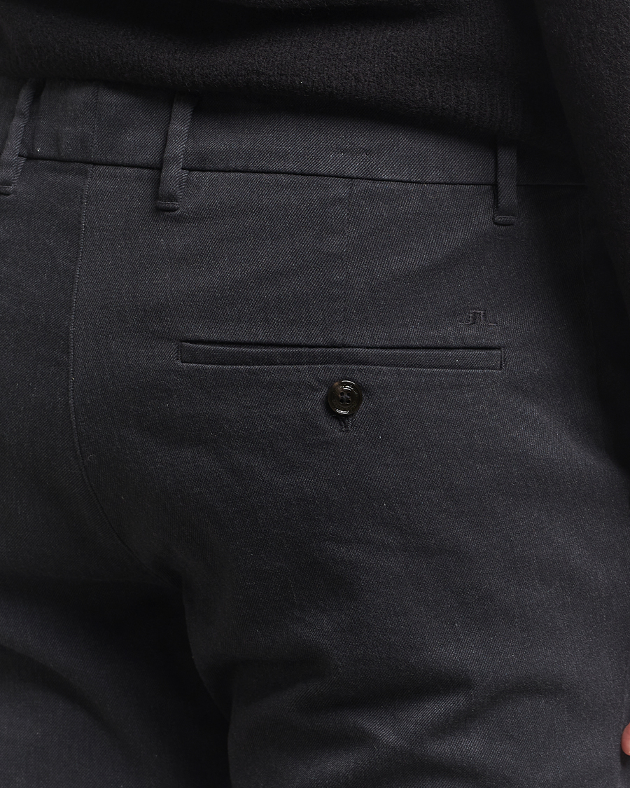 Herre | Bukser | J.Lindeberg | Ched Flannel Twill Pants Dark Grey Melange